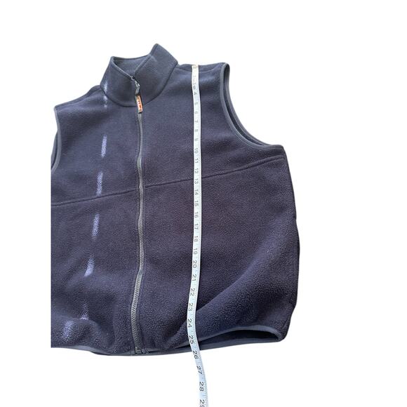 L.L. Bean Men's Blue Mock Neck Outdoor‎ Gorpcore Zip Up Fleece Vest Size XL - Picture 10 of 10